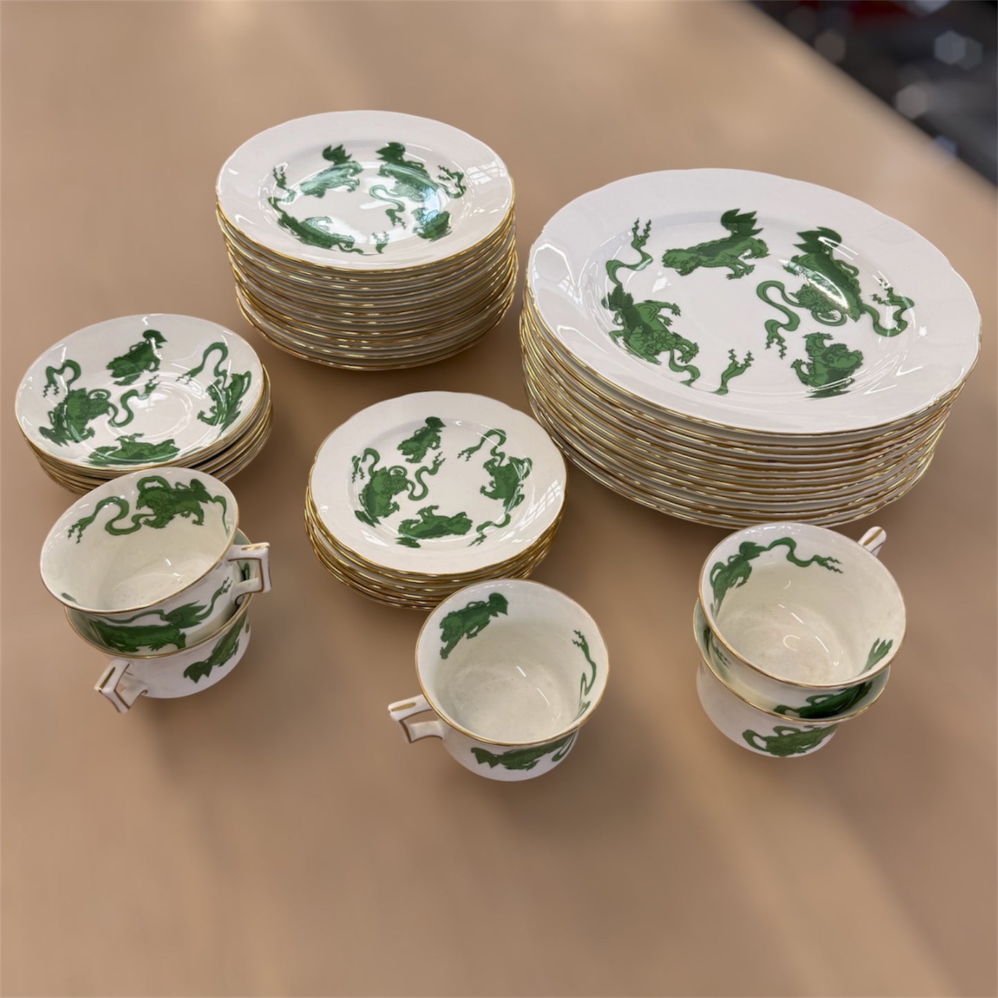 Service Wedgwood - Green Chinese Tigers