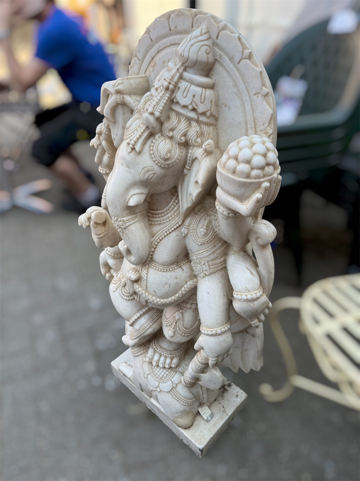 Statue indienne - Ganesh en marbre