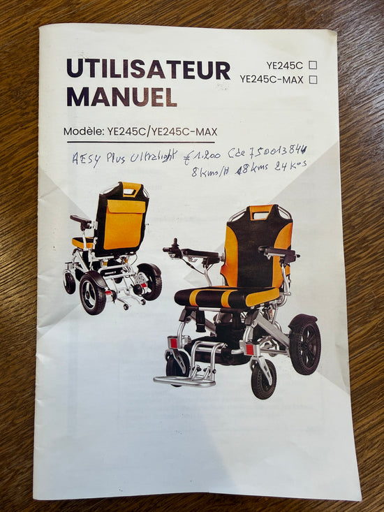 Fauteuil rouant électrique - Easy Plus Ultralight