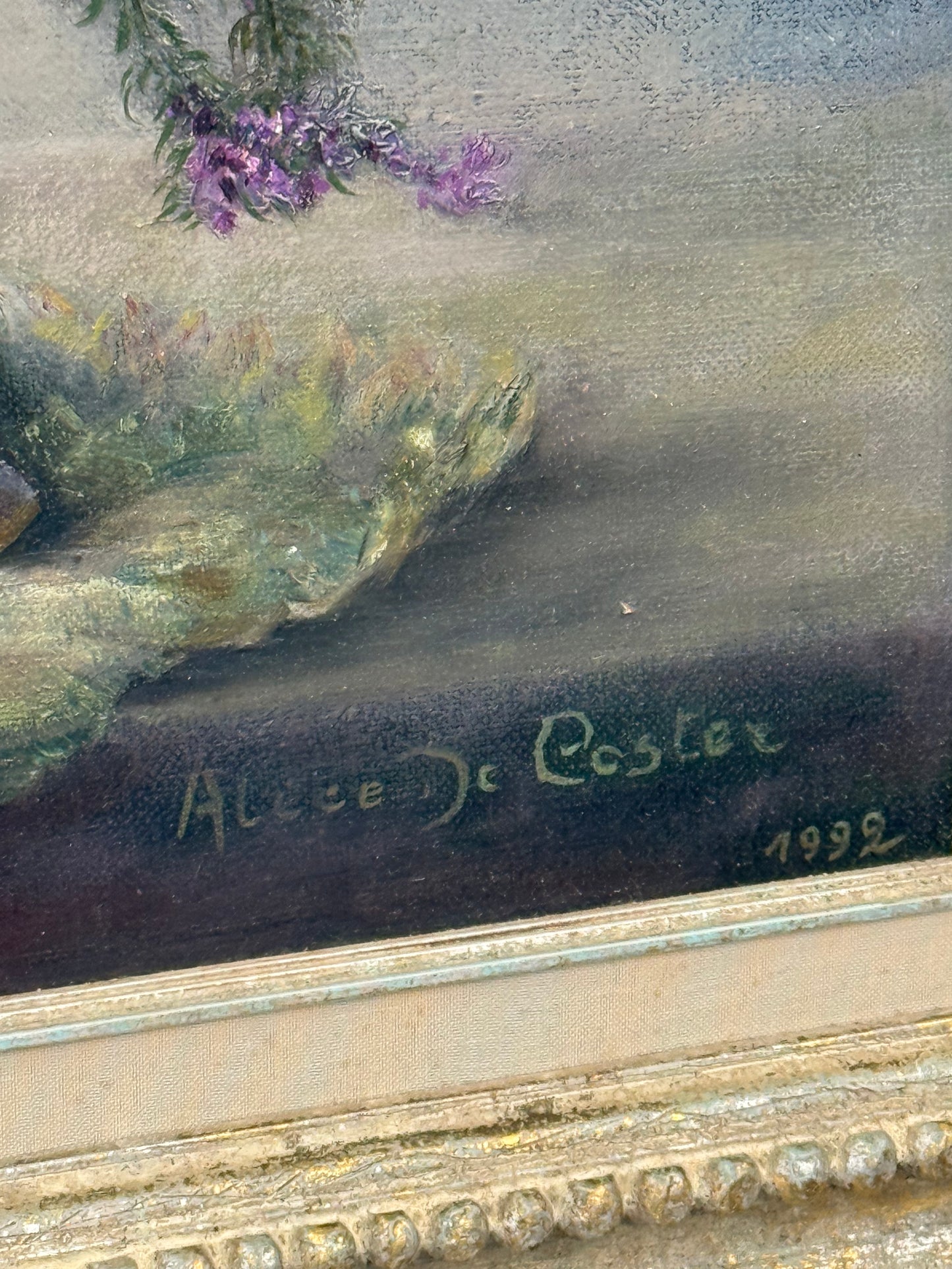 Peinture signée Alice De Coster