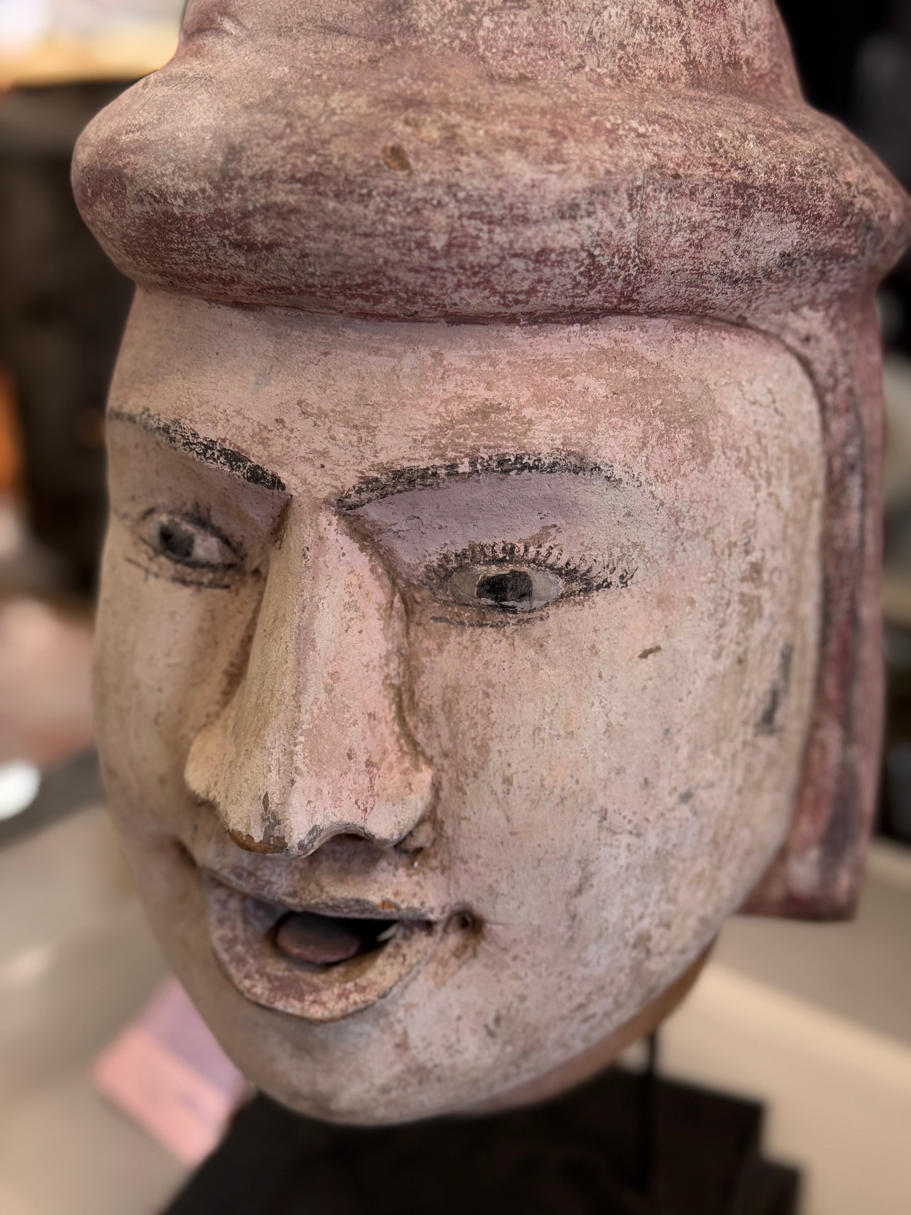 Ancienne tête de marionnette birmane