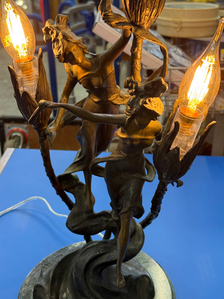 Lampe Art Déco "La Danse Des Nymphes" - Auguste Moreau