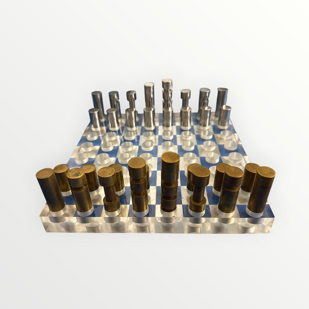 Jeu d'échecs style moderniste mid-century