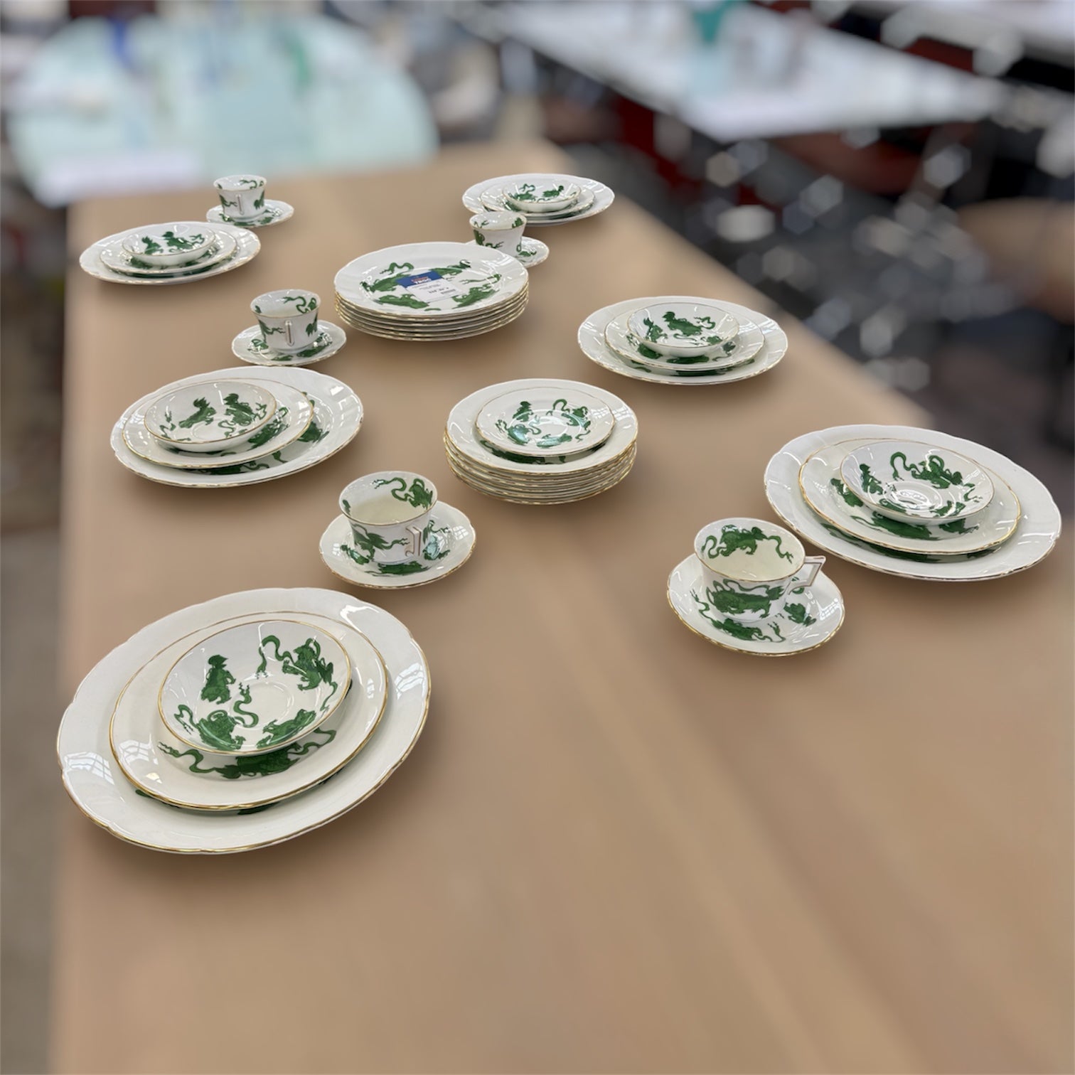 Service Wedgwood - Green Chinese Tigers