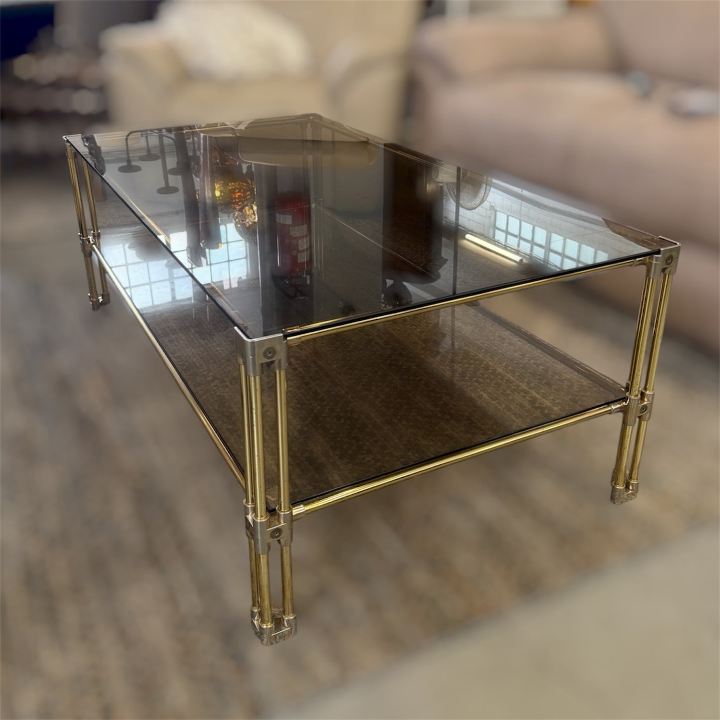 Table basse vintage Hollywood Regency