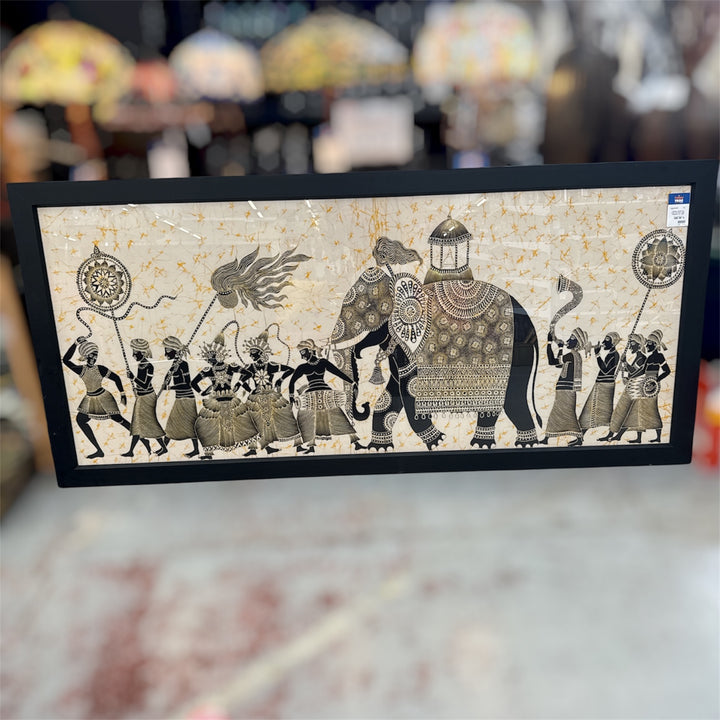 Oeuvre sur textile festival Kandy Perahera - Sri Lanka