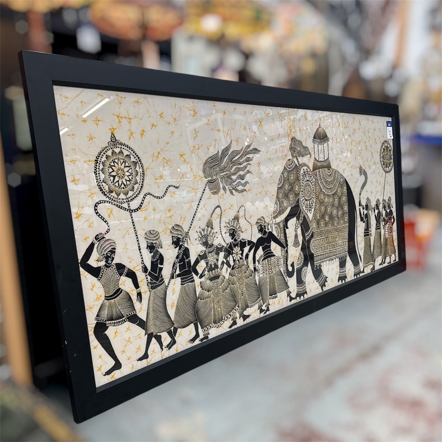 Oeuvre sur textile festival Kandy Perahera - Sri Lanka