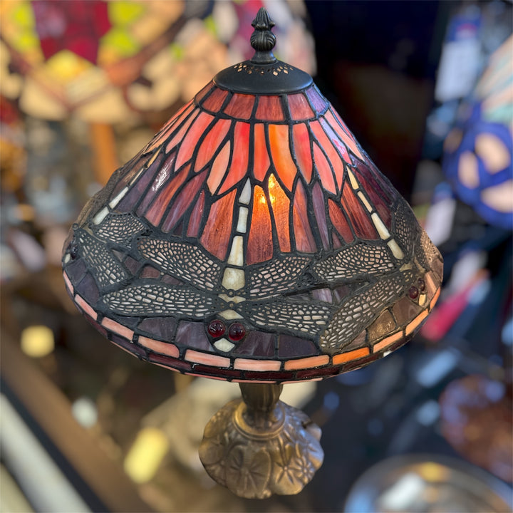 Lampe de table style Tiffany motif libellule