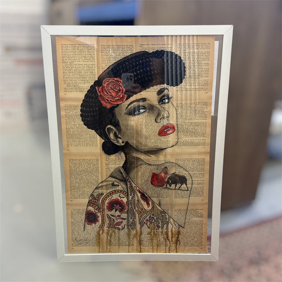 Oeuvre sur papier "Capote de grana y oro" - Margot Laffon