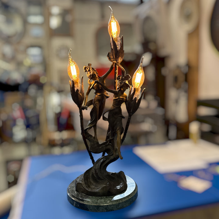 Lampe Art Déco "La Danse Des Nymphes" - Auguste Moreau
