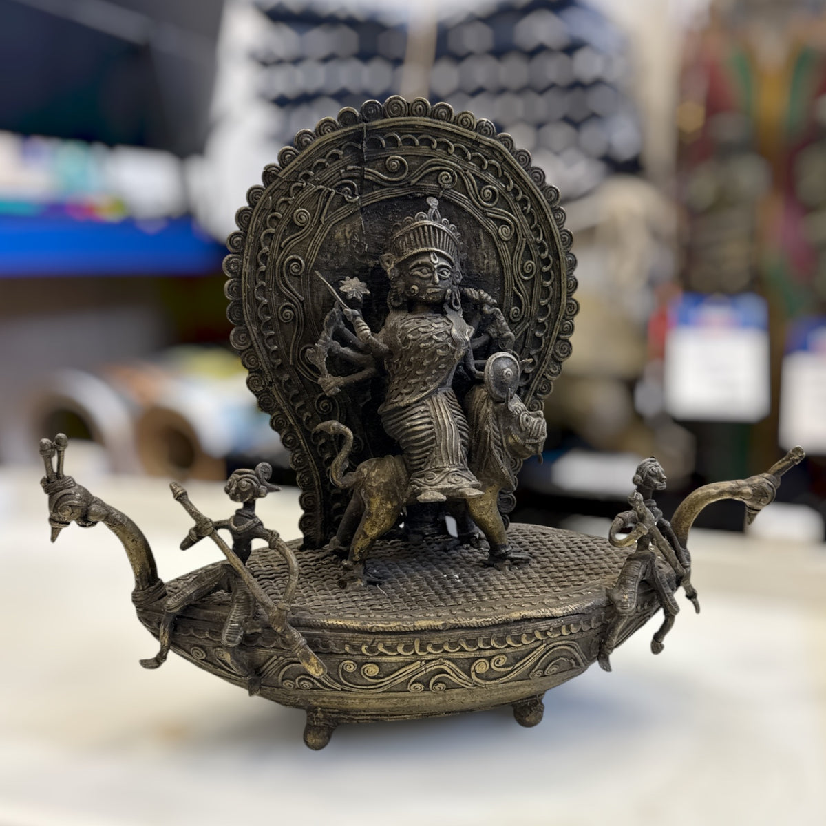 Statue indienne en bronze - Durga