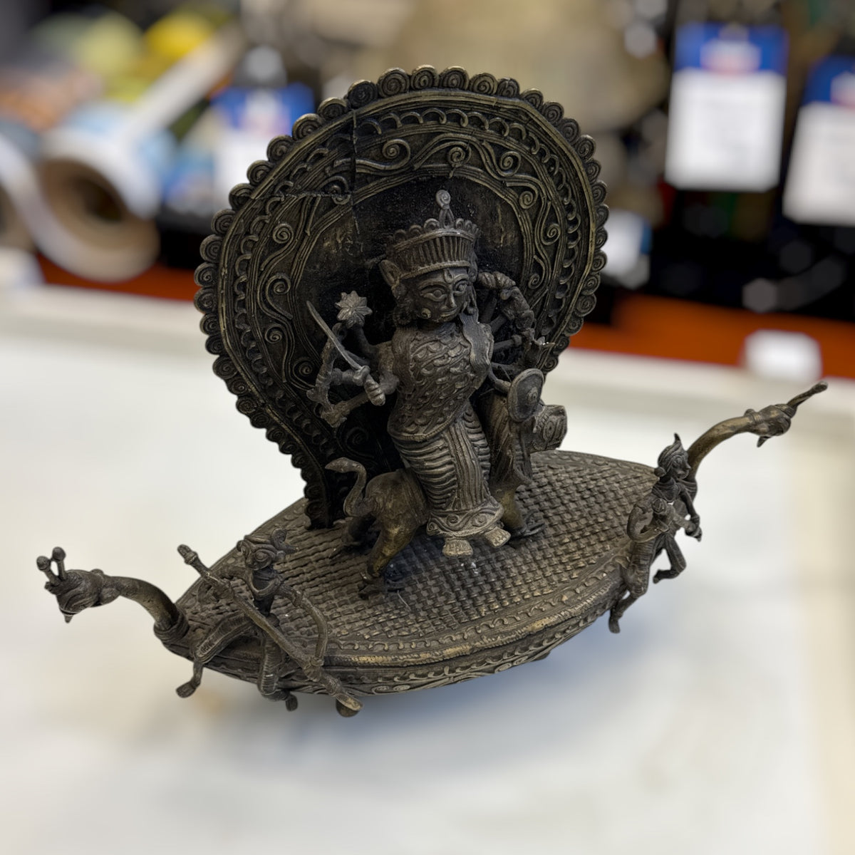 Statue indienne en bronze - Durga