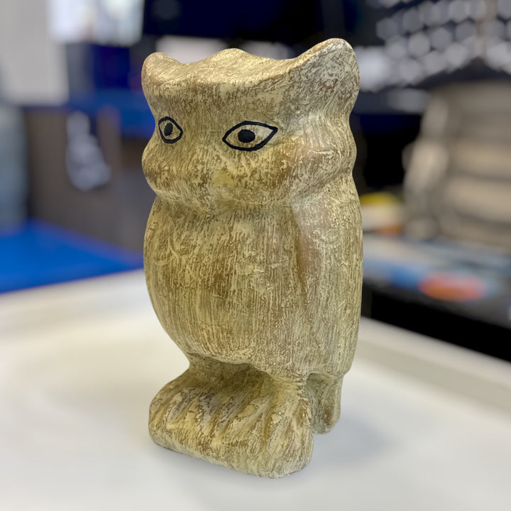Statue Hibou en terre cuite