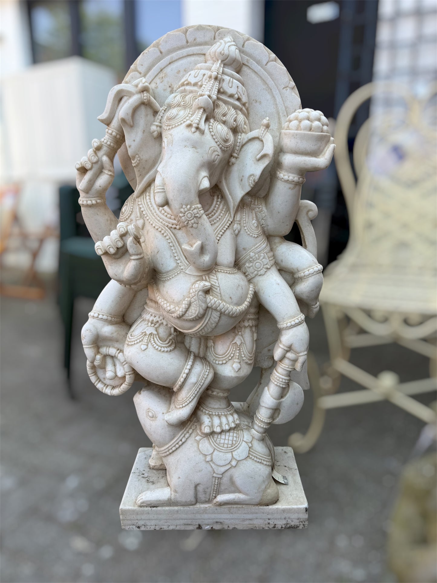 Statue indienne - Ganesh en marbre