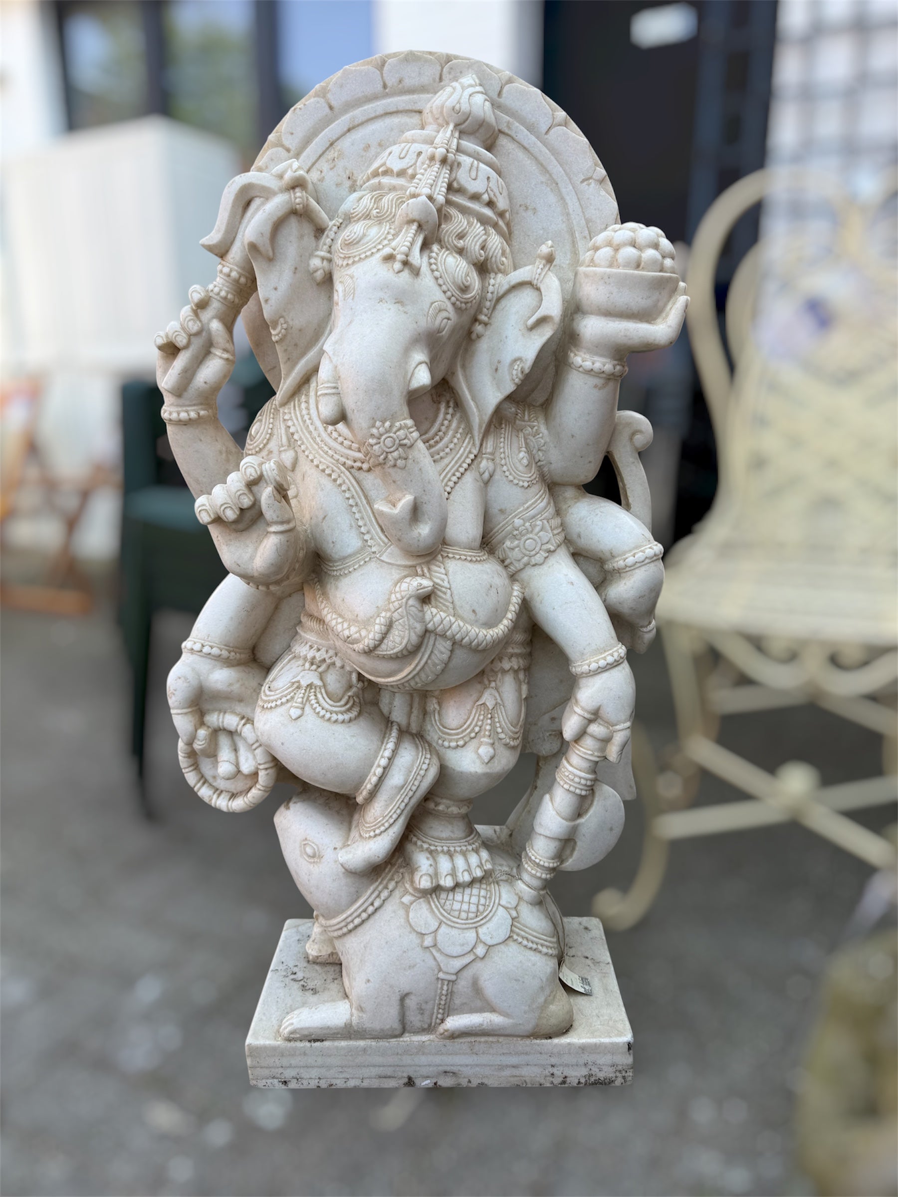 Statue indienne - Ganesh en marbre