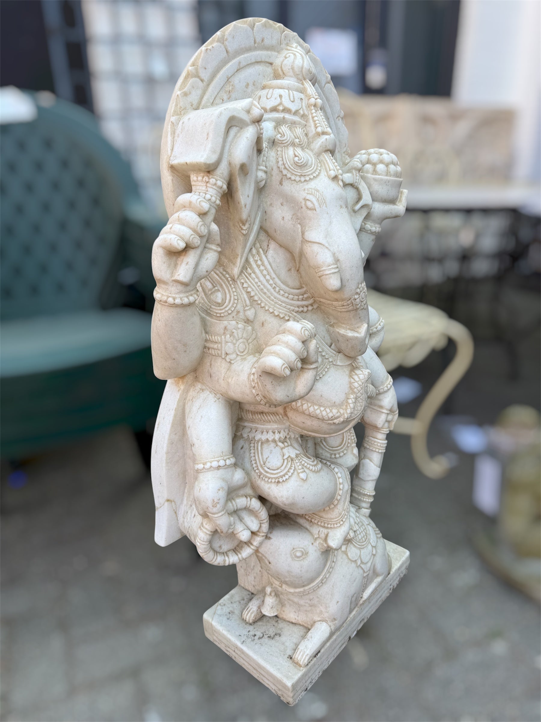 Statue indienne - Ganesh en marbre
